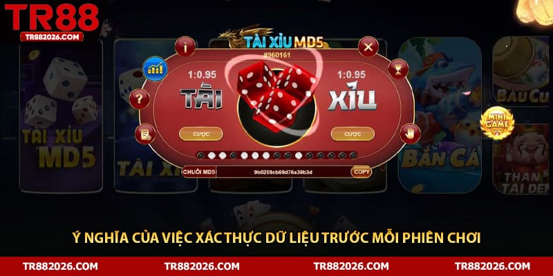 Ý nghĩa của việc xác thực dữ liệu trước mỗi phiên chơi